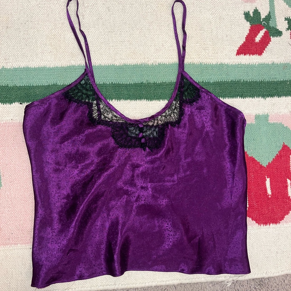 Vintage Prima Donna Purple Satin Cami